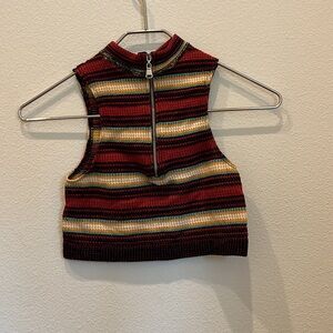 Urban Outfitters Zip Up Crop Top Size Medium